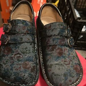 Alegria Non Slip Multicolor Buckle Loafers